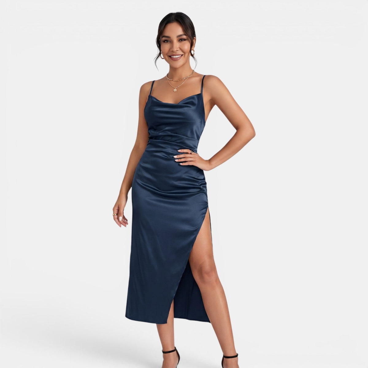 Women's Satin Midi Dress
