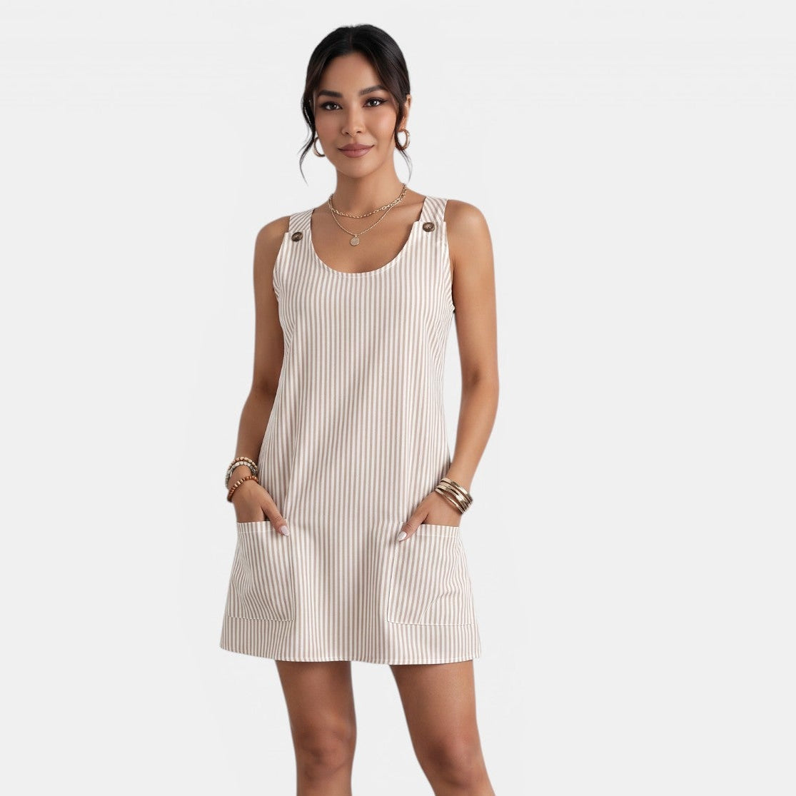 Women's Striped Short Dress