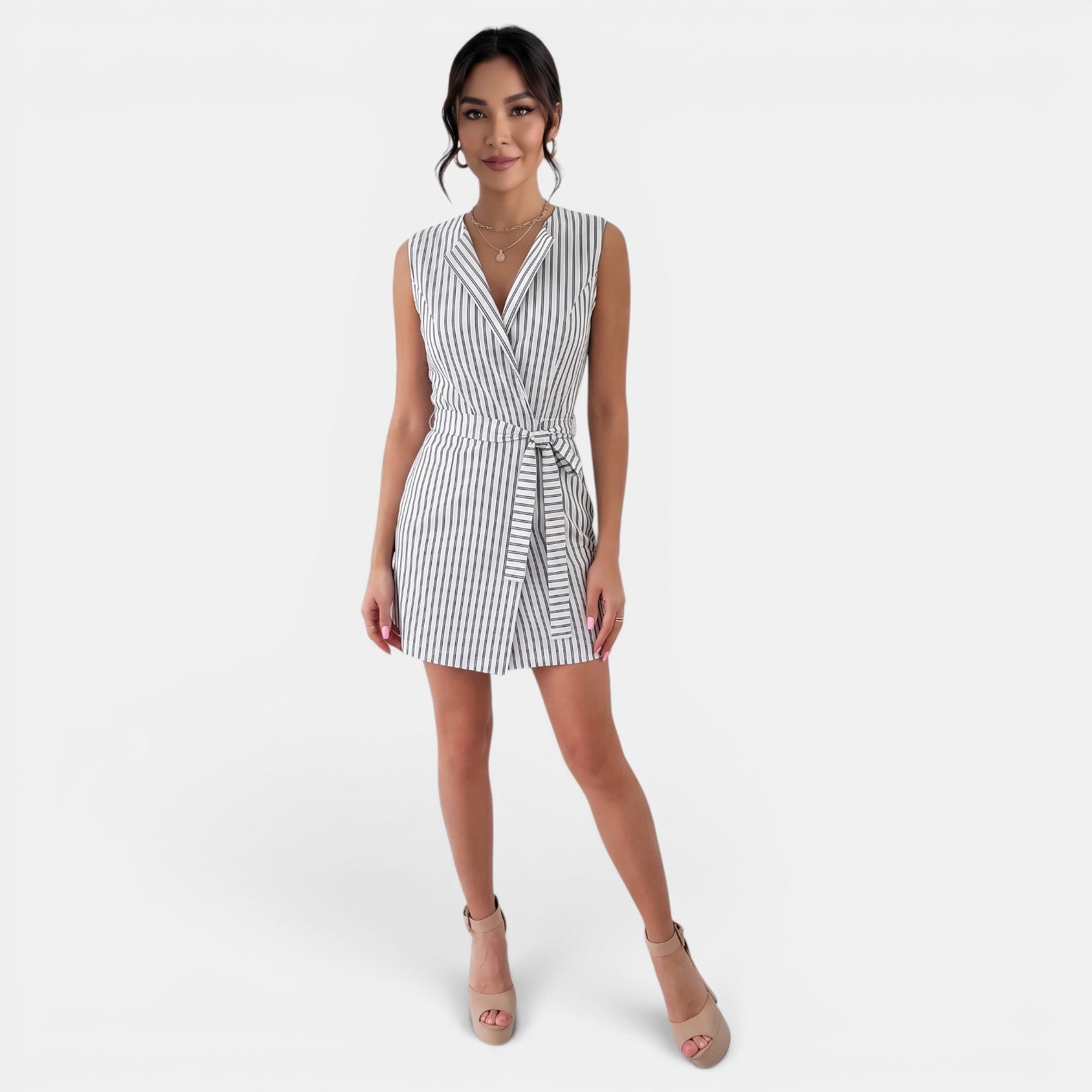 Women's Elegant Striped Dress
