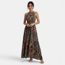 Long Boho High-Waisted Dress