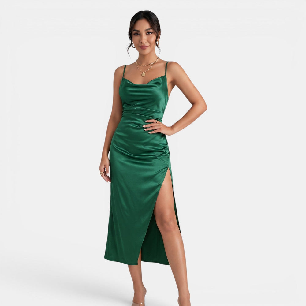 Women's Satin Midi Dress