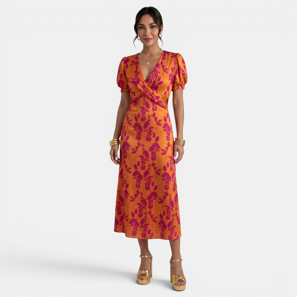 Women's Floral V-Neck Long Summer Dress