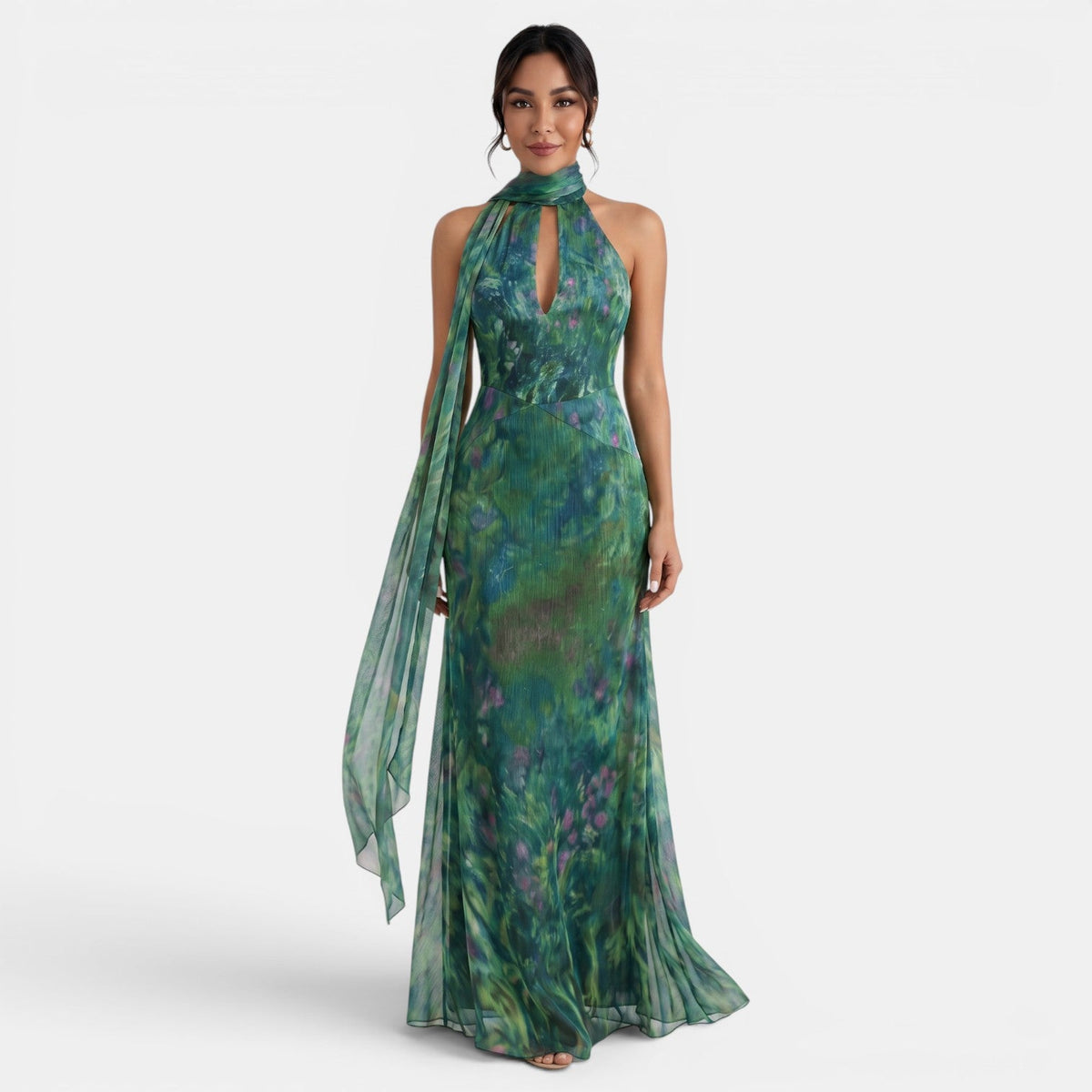 Women's Elegant Halter Maxi Dress
