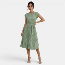 Women's Polka Dot Short Sleeve Midi Dress