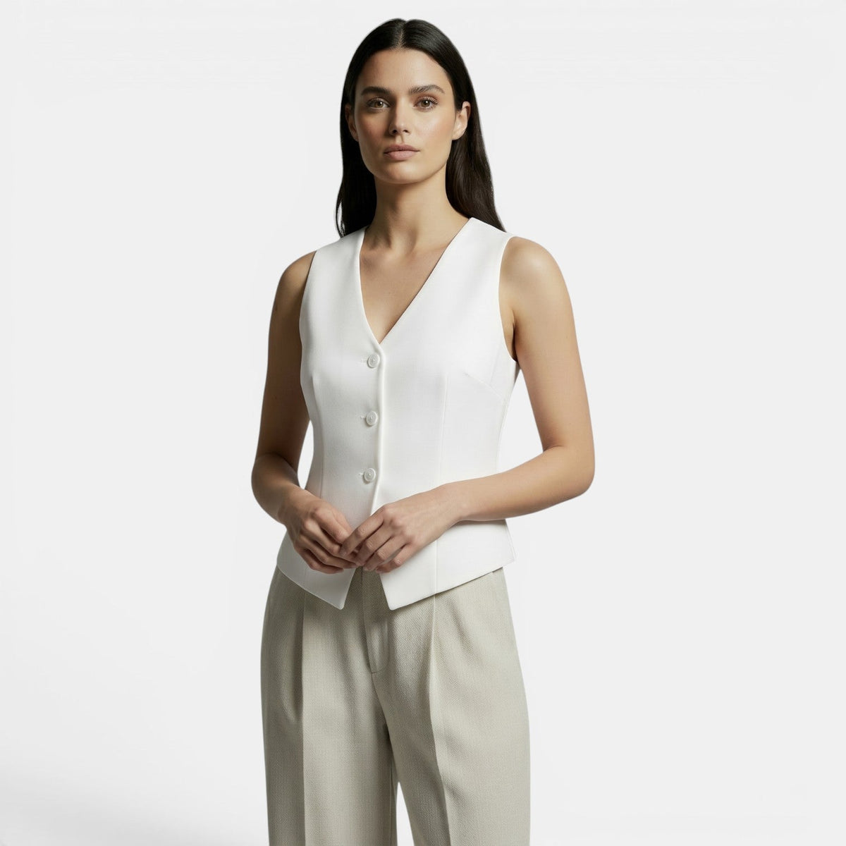Women's Slim Fit Retro Elegant Vest – Casual and Sophisticated Fashion