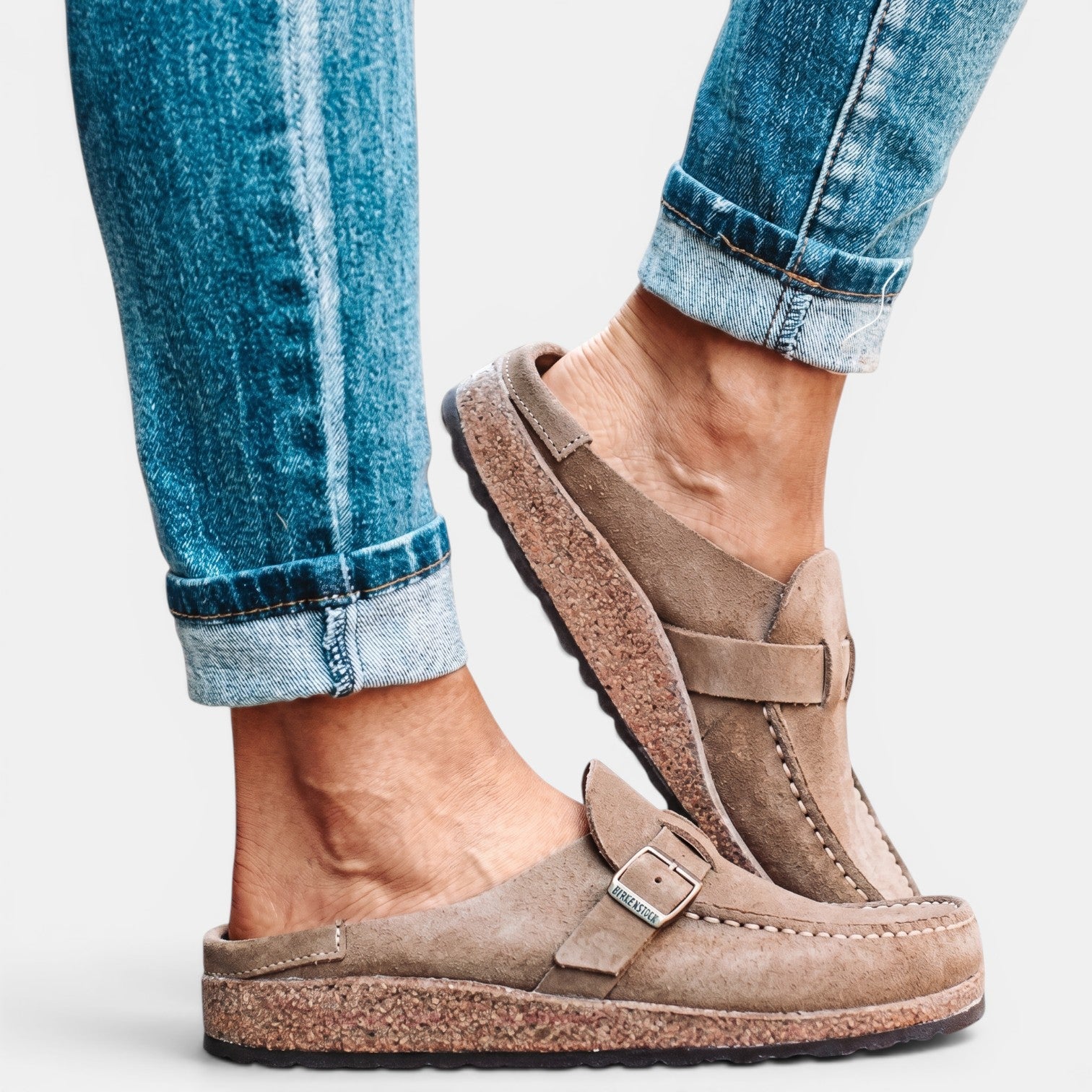 Women's Orthopedic Suede Buckle Sandals