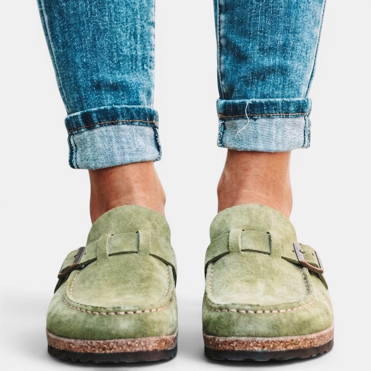 Women's Orthopedic Suede Buckle Sandals