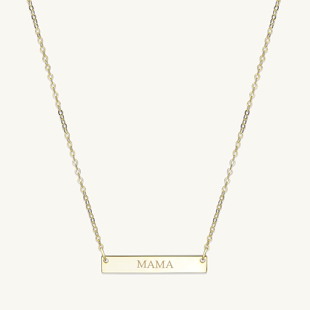 MAMA Engraved Bar Necklace