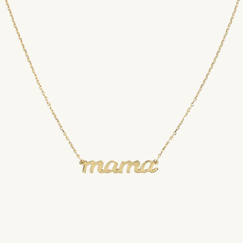 Mama Nameplate Chain Necklace
