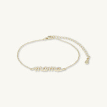 Mama Nameplate Sapphire Chain Bracelet