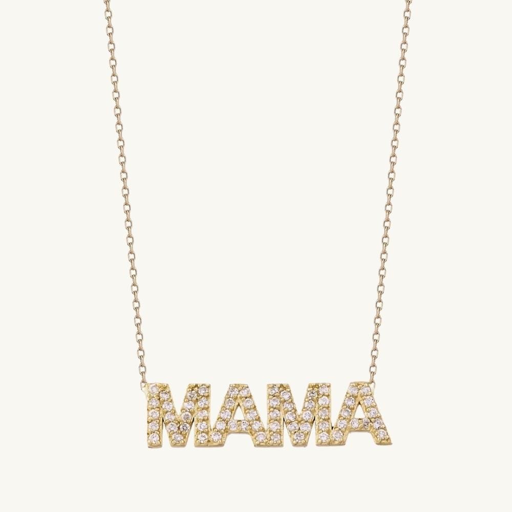 MAMA Pave Block Name Necklace
