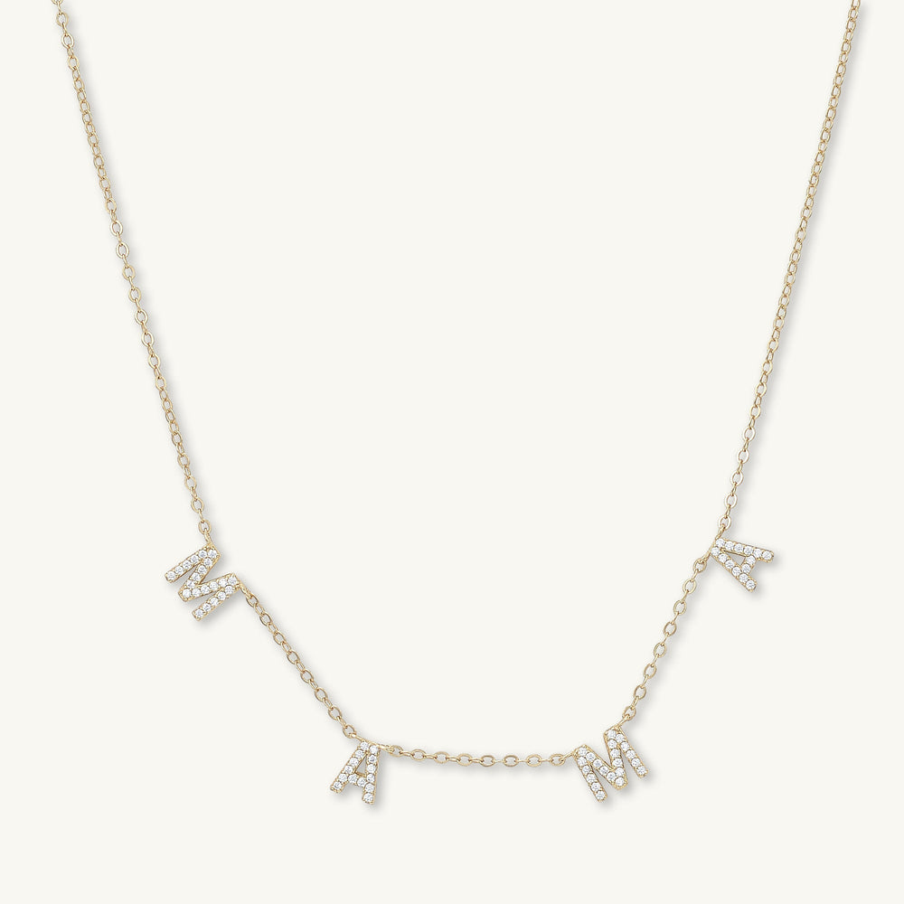 MAMA Sapphire Letter Necklace
