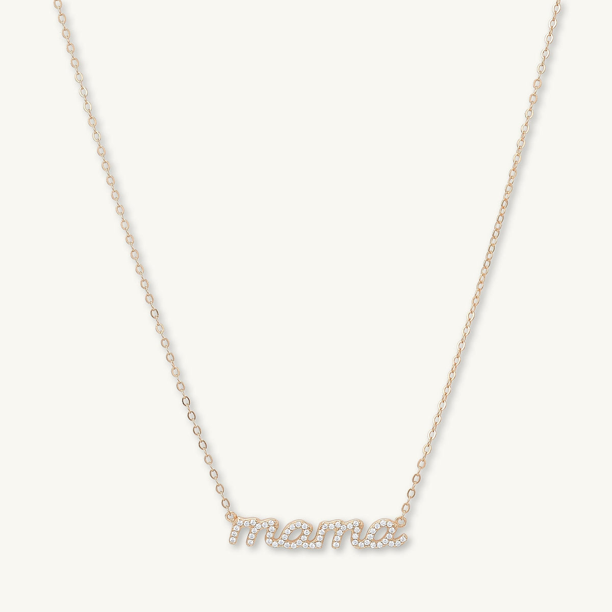 MAMA Sapphire Nameplate Necklace