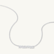 MAMA Sapphire Nameplate Necklace