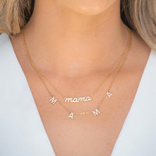 MAMA Sapphire Nameplate Necklace