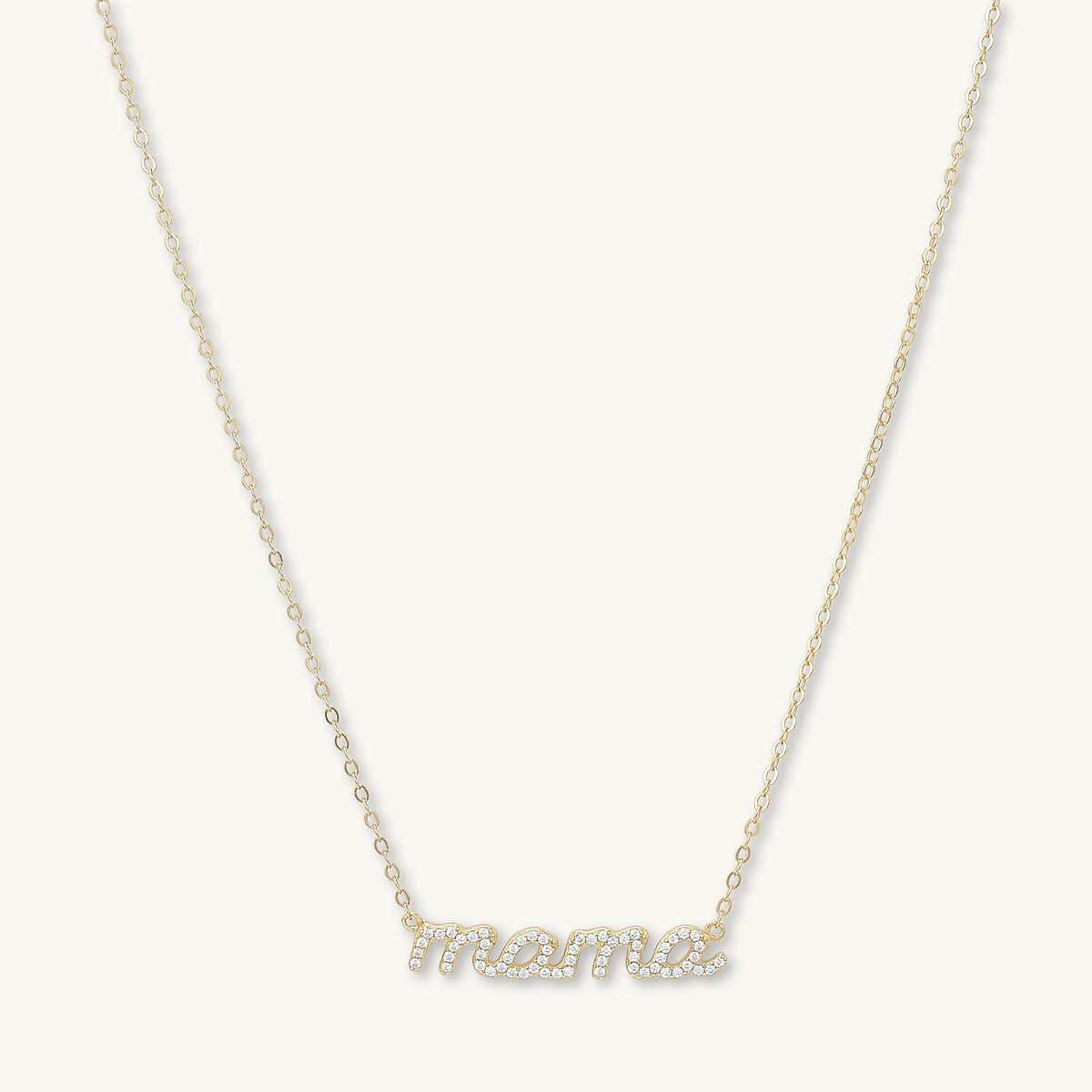 MAMA Sapphire Nameplate Necklace