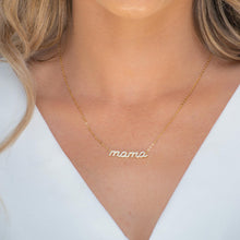 MAMA Sapphire Nameplate Necklace