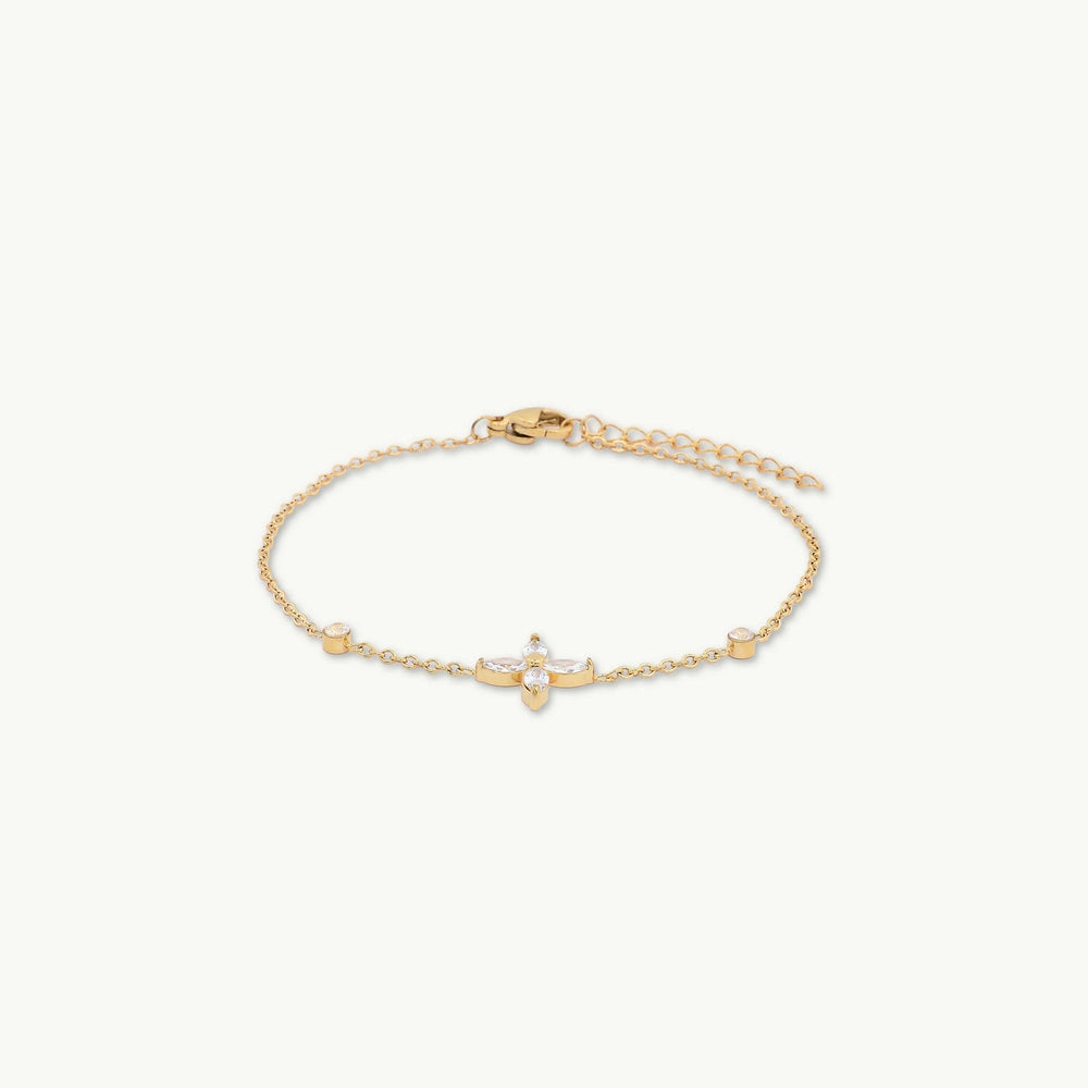 Marquise Clover Solitaire Bracelet