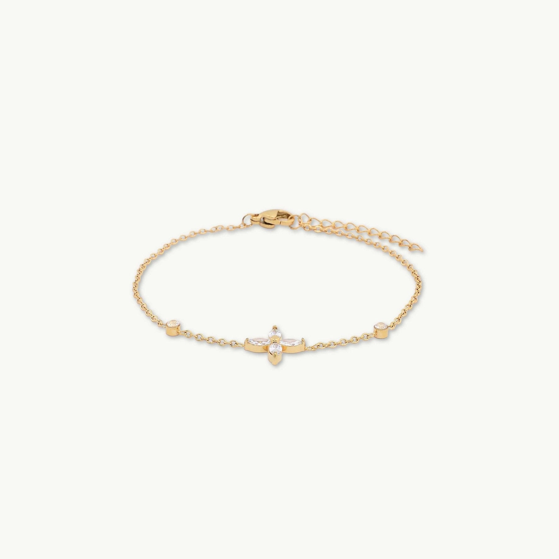 Marquise Clover Solitaire Bracelet
