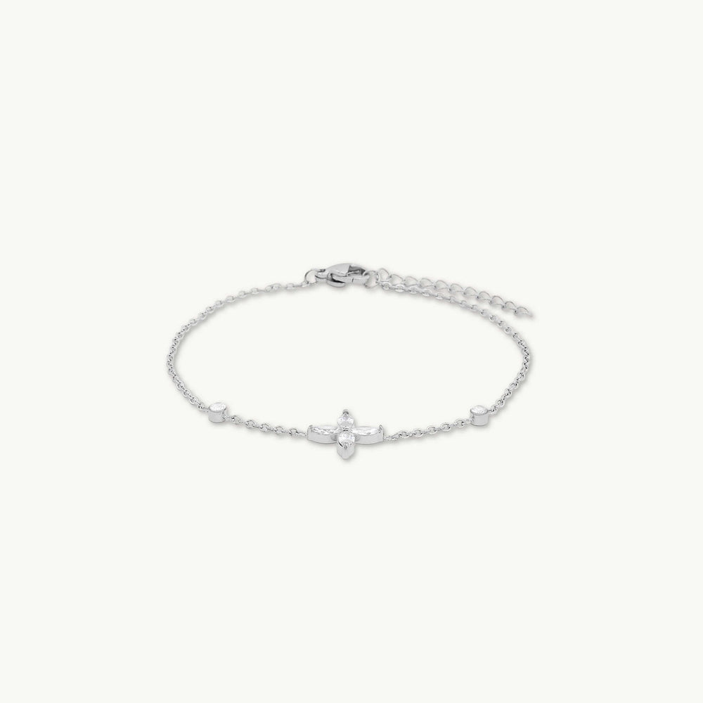 Marquise Clover Solitaire Bracelet