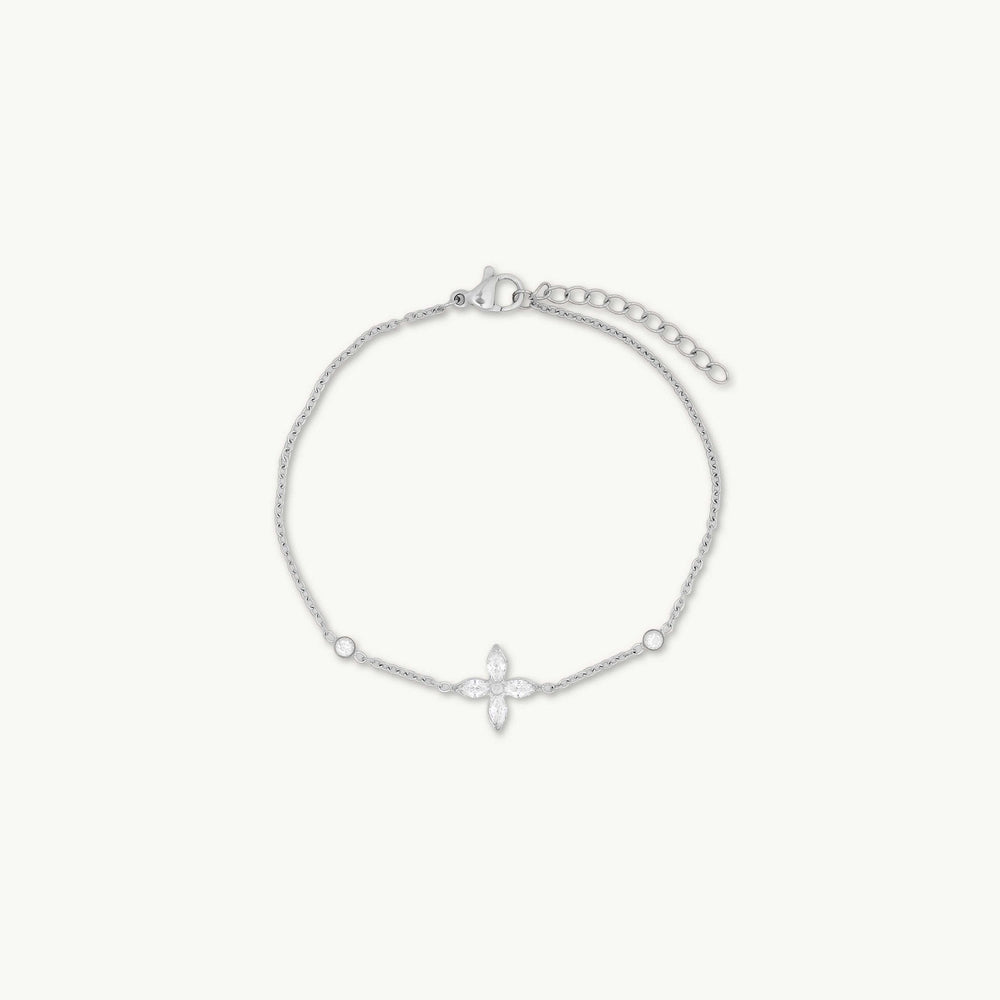 Marquise Clover Solitaire Bracelet
