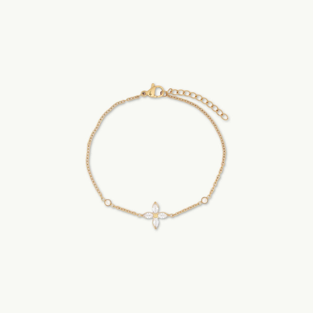 Marquise Clover Solitaire Bracelet