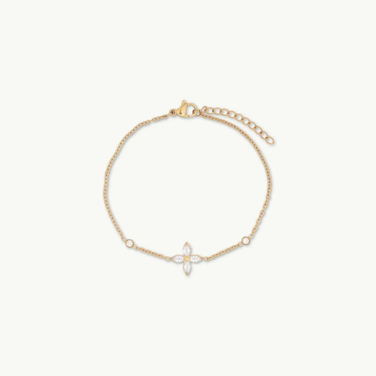 Marquise Clover Solitaire Bracelet