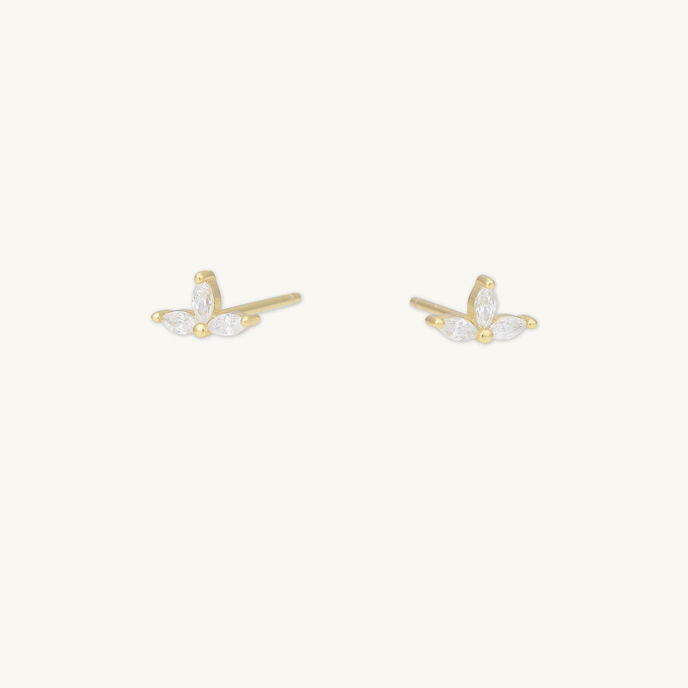 Marquise Lotus Sapphire Earrings