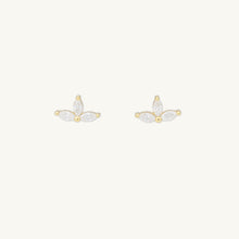 Marquise Lotus Sapphire Earrings