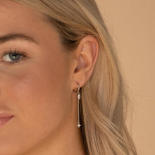 Marquise Sapphire Drop Huggie Earrings