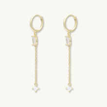 Marquise Sapphire Drop Huggie Earrings