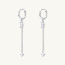 Marquise Sapphire Drop Huggie Earrings