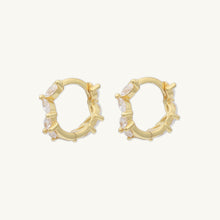 Marquise Sapphire Huggie Earrings