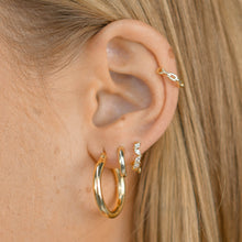 Marquise Sapphire Huggie Earrings