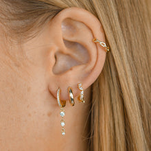 Marquise Sapphire Huggie Earrings