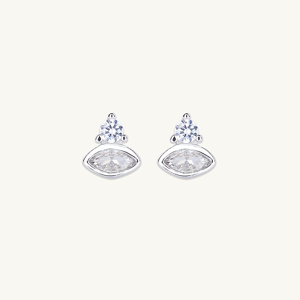 Marquise Sapphire Stud Earrings