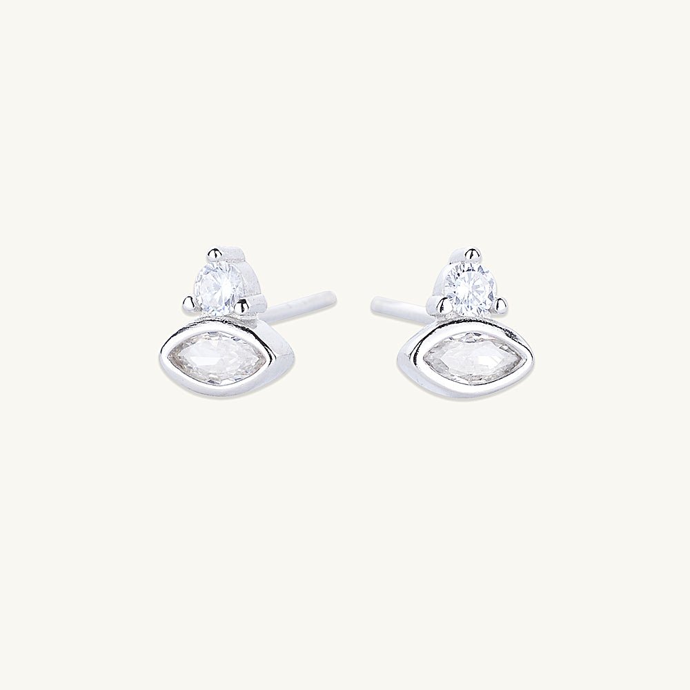 Marquise Sapphire Stud Earrings