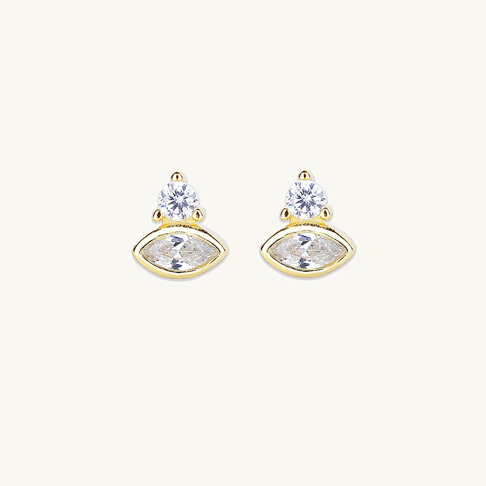 Marquise Sapphire Stud Earrings