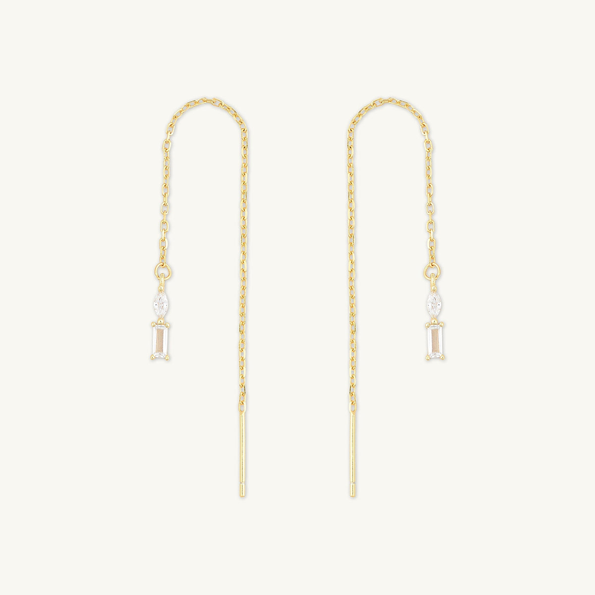 Marquise Sapphire Threader Earrings