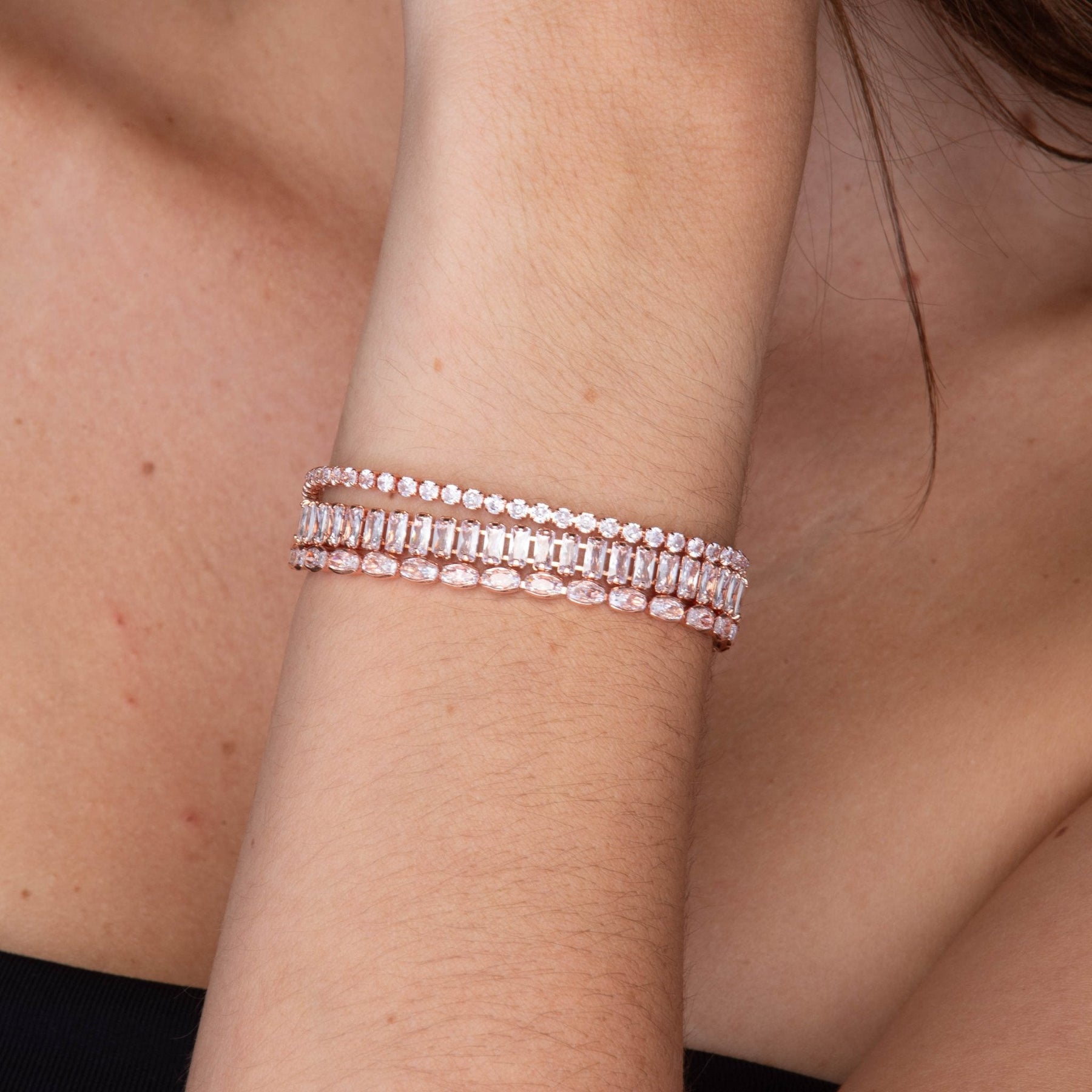 Mason Baguette Tennis Zirconia Bracelet