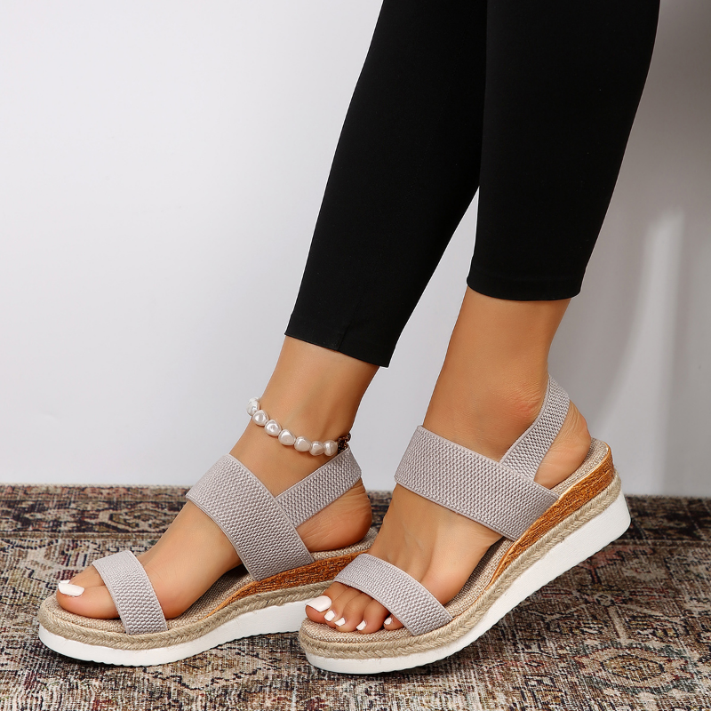 Anna Platform Sandals Women – Elastic Straps & Comfortable Summer Sandals with Stylish Look
