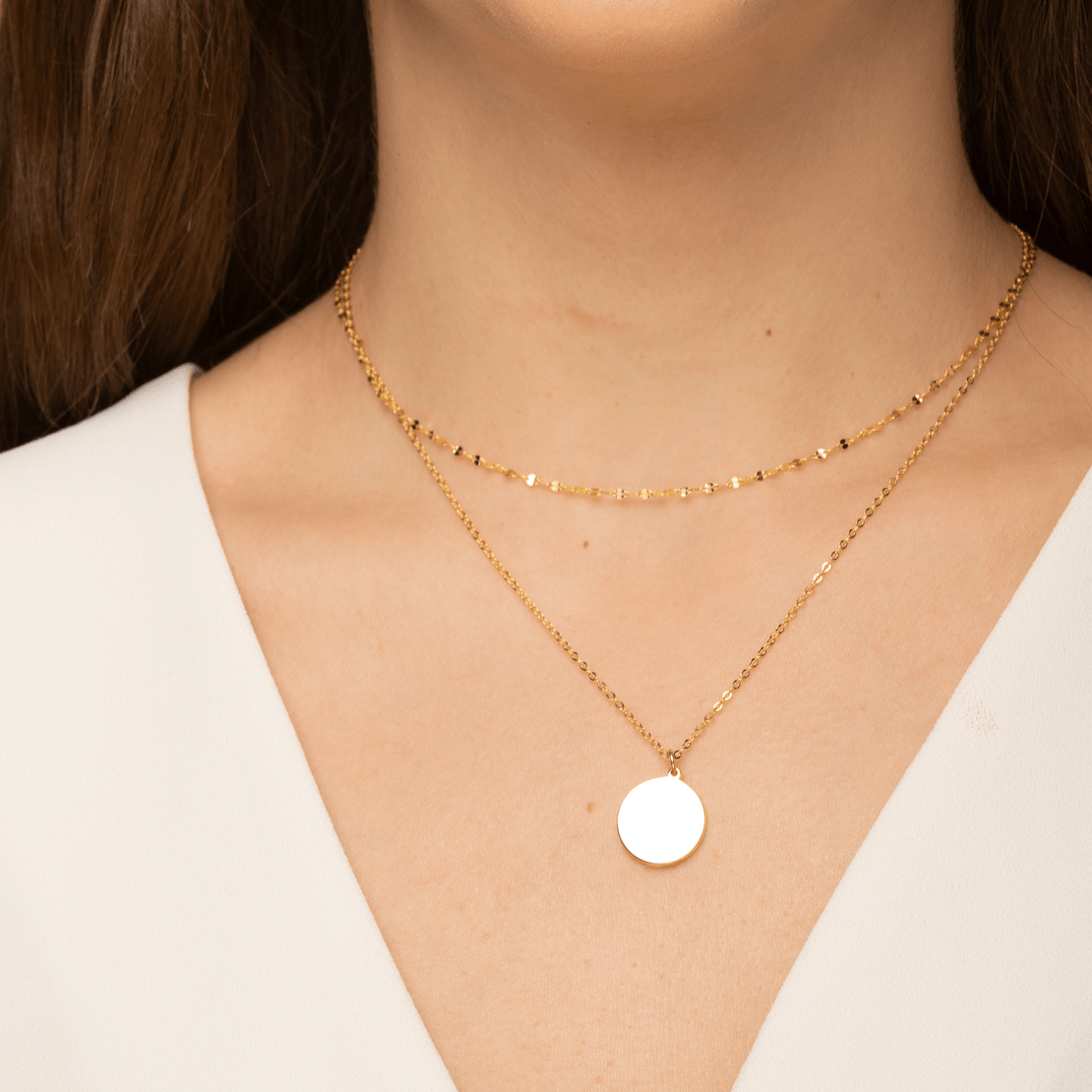 Medallion Coin Engraved Personalised Necklace