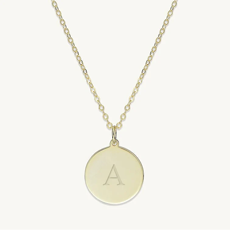 Medallion Coin Engraved Personalised Necklace