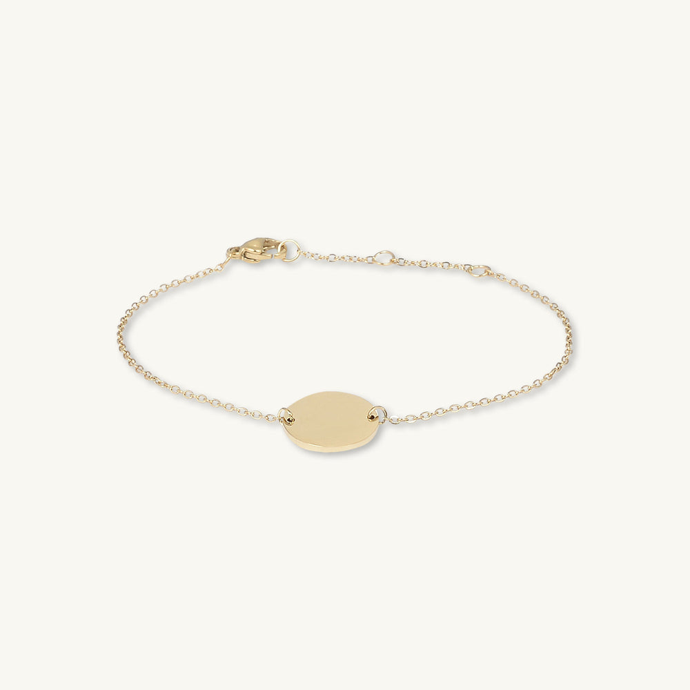 Medallion Disc Engraved Personalised Bracelet