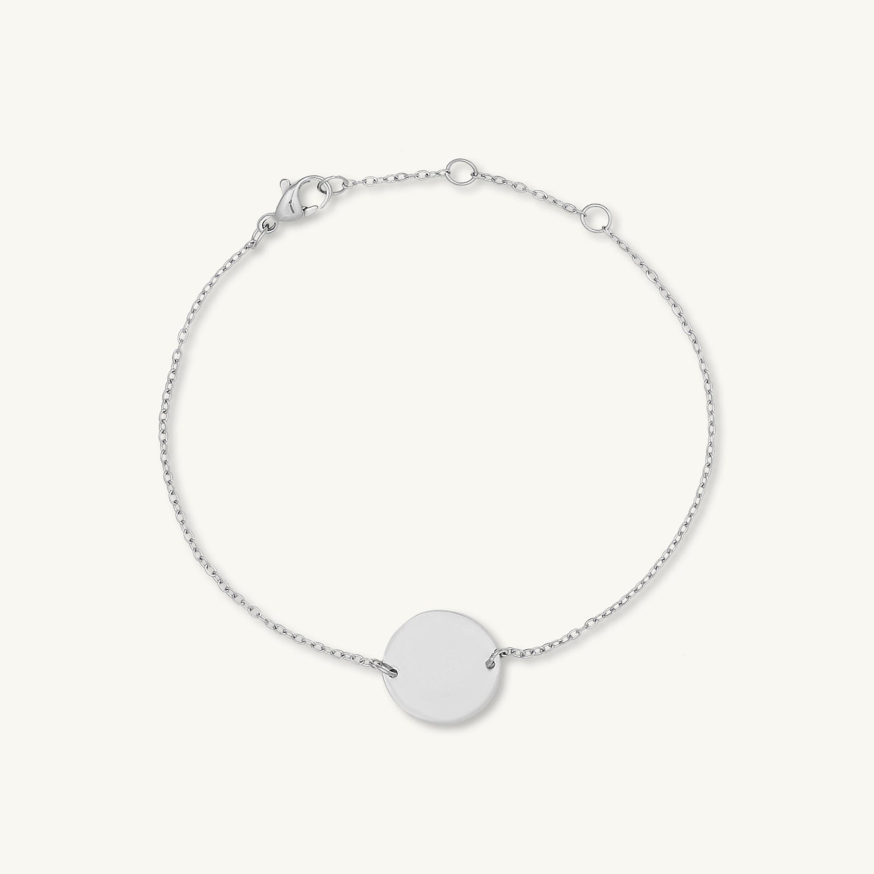 Medallion Disc Engraved Personalised Bracelet