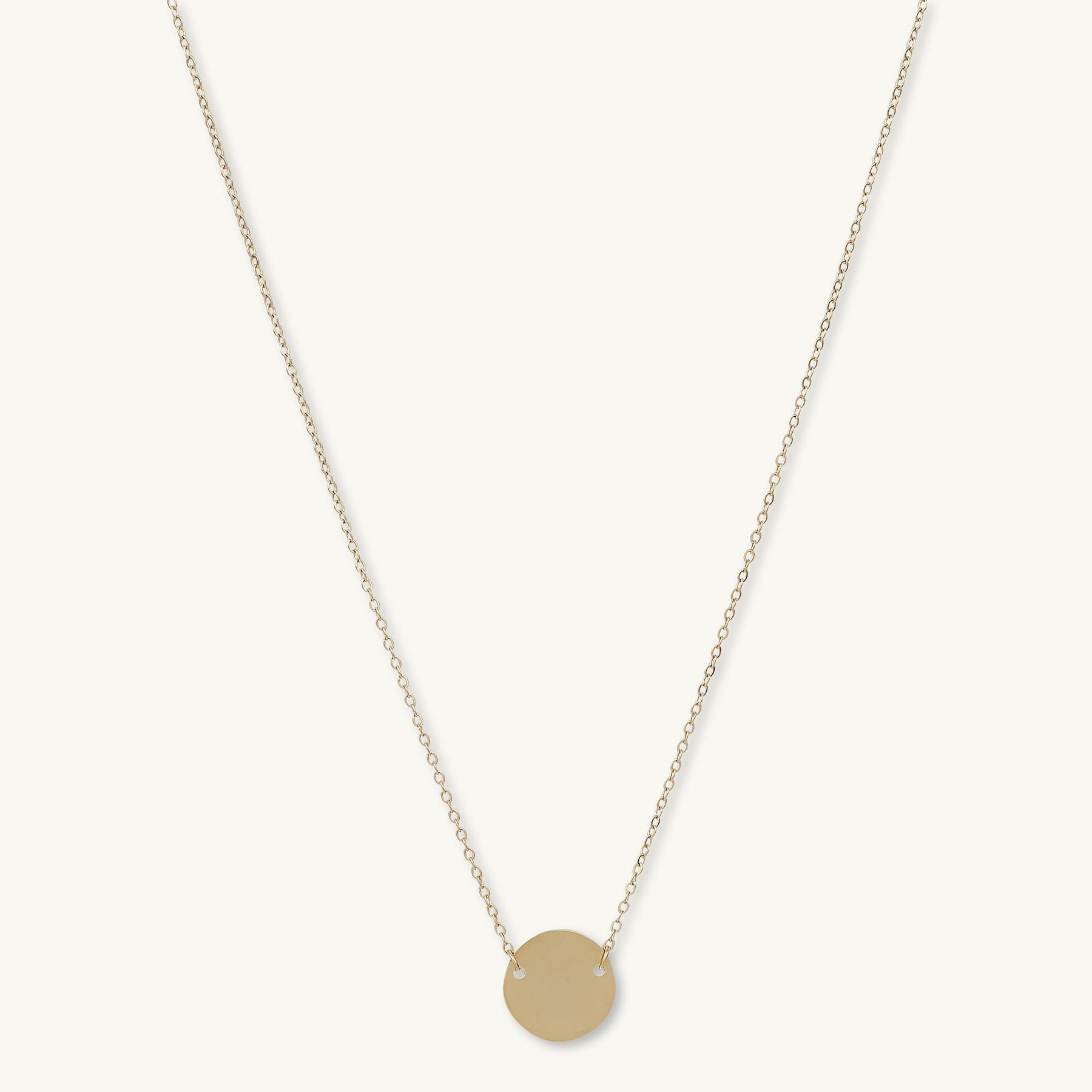 Medallion Disc Engraved Personalised Necklace