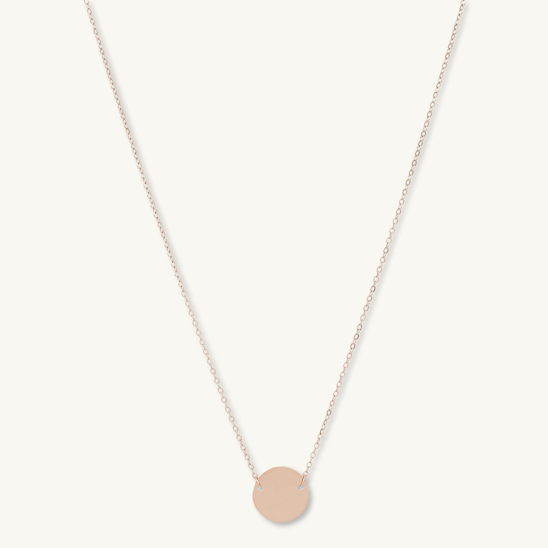 Medallion Disc Engraved Personalised Necklace