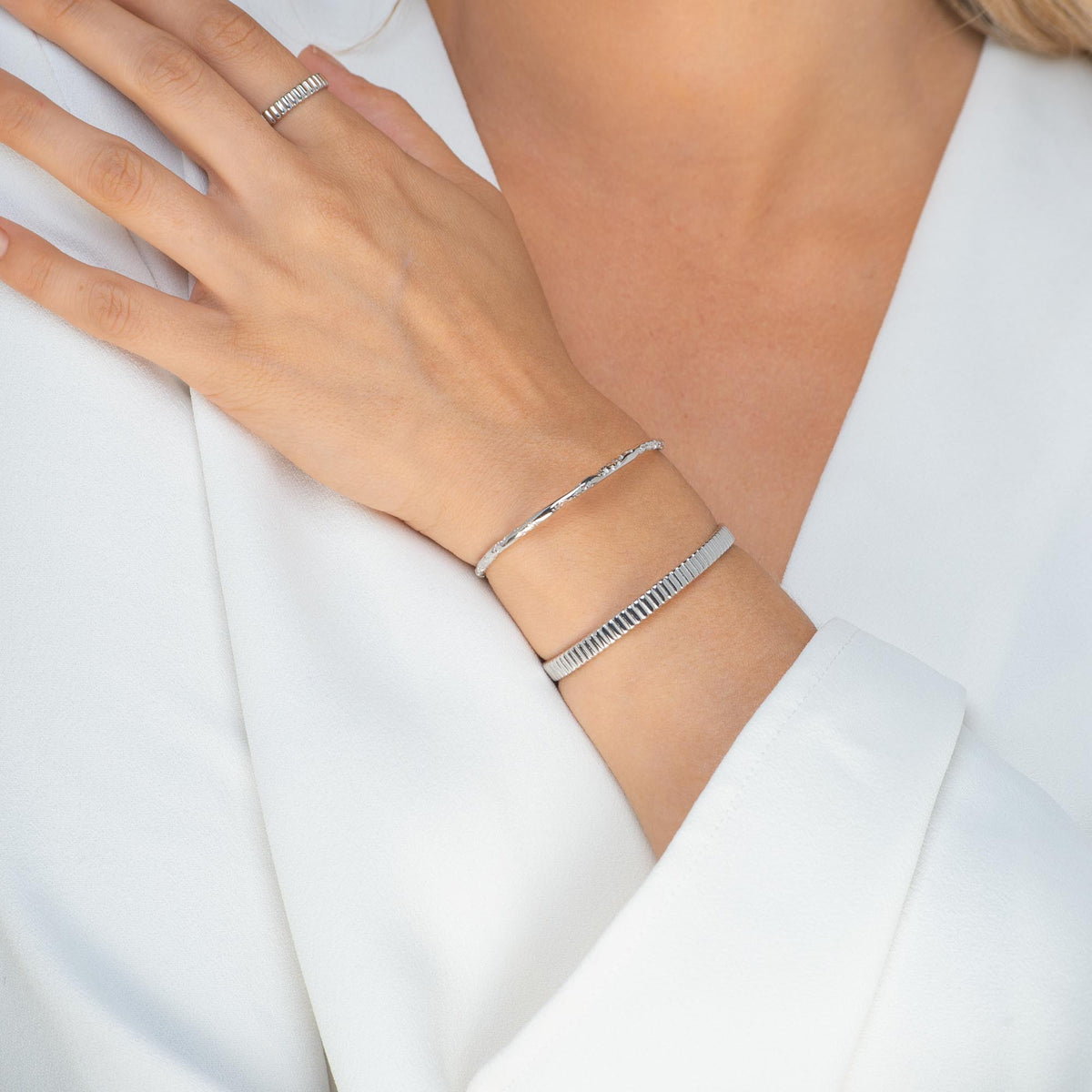Molten Cuff Bangle Bracelet