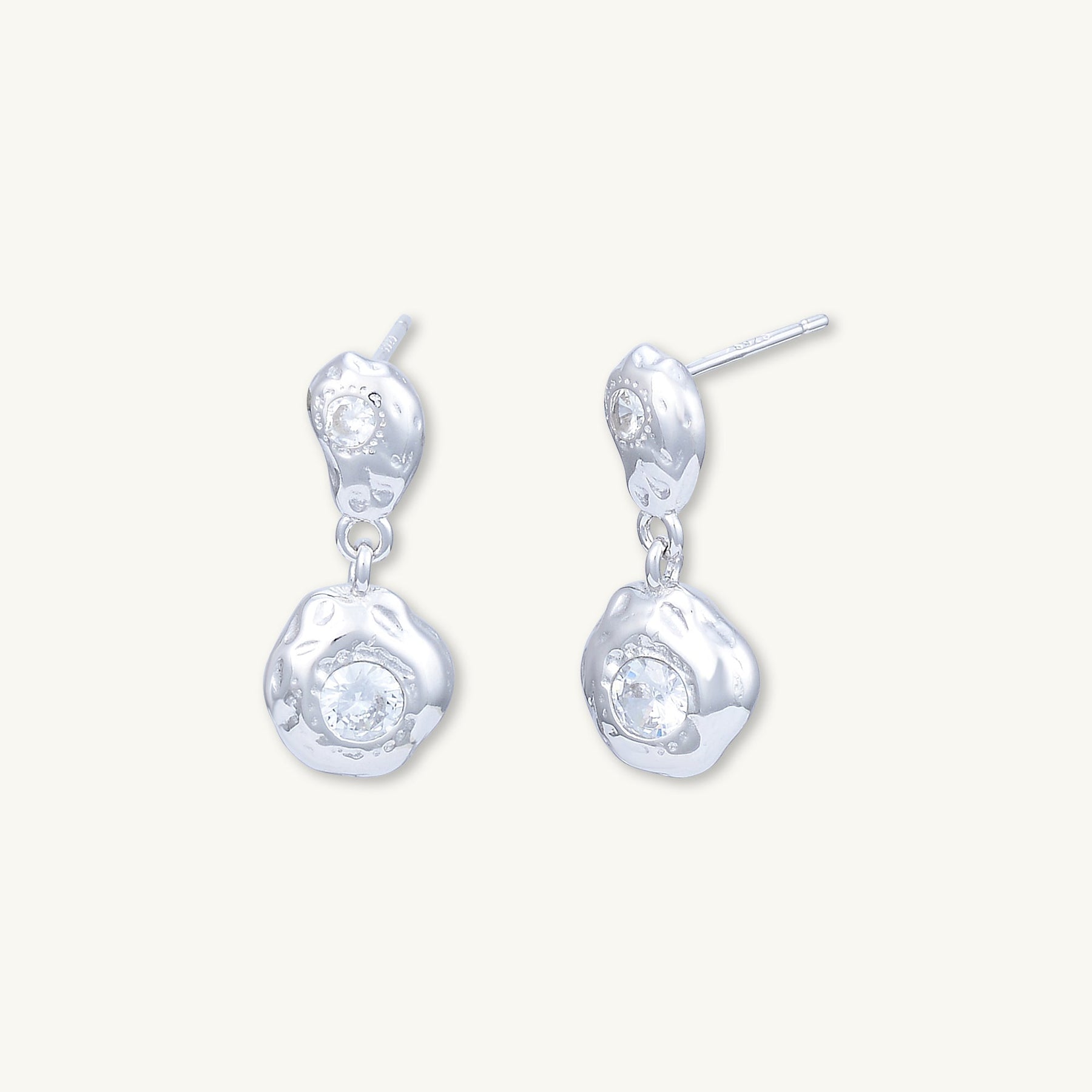 Molten Drop Sapphire Stud Earrings