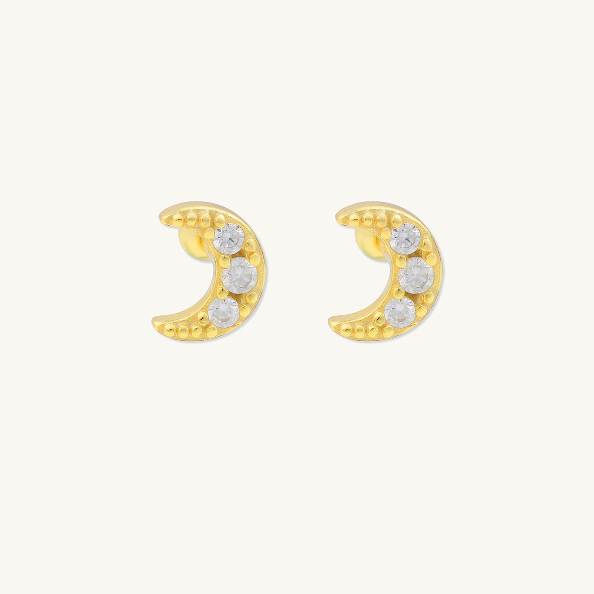 Moon Sapphire Barbell Stud Cartilage Earrings